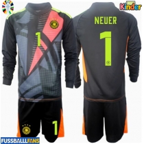 Deutschland Manuel Neuer #1 Torwart Heimtrikotsatz Kinder EM 2024 Langarm (+ Kurze Hosen)